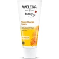 Weleda Calendula Nappy Change Cream 75ml tube with yellow label and orange flower design.