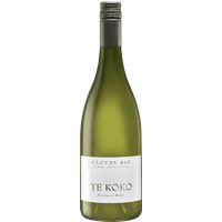Green bottle of Cloudy Bay Te Koko Sauvignon Blanc 2023 with a white label and silver screw cap.