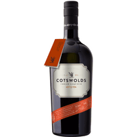 Cotswolds Cream Liqueur 70cl bottle with black cap, cream label, and orange ribbon detail.