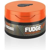 Orange and black Fudge Shaper Hair Wax Styling Paste, 75g, with bold text and textured design on the label.