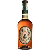 Michter's US*1 Straight Rye Whiskey 70cl bottle with green label and gold accents, featuring a wax-sealed cap.