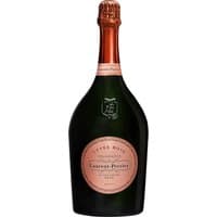 Laurent Perrier Cuvée Rosé 1.5l magnum, dark green bottle, pink label, copper foil on neck.