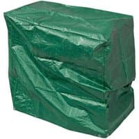 Green Draper OC2 BBQ cover with reinforced seams, fits 1500 x 1000 x 1250mm, durable waterproof material.