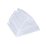 Clear ANSIO hot glue sticks, 50 pcs, stacked in a pyramid, each 7mm x 100mm, suitable for hot glue guns.