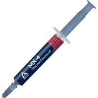 ARCTIC MX-4 thermal paste syringe, blue with red 2019 Edition label, clear cap, and white text.