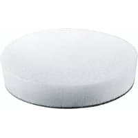 Round white Bosch melamine eraser pad with textured surface, designed for Bosch UniversalBrush cleaning tool.