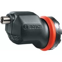Black Bosch off-set angle adapter with red ring and Bosch logo, designed for AdvancedImpact 18 drill.