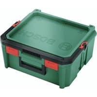 Green Bosch SystemBox Size M with black handle, red latches, and embossed logo on lid.