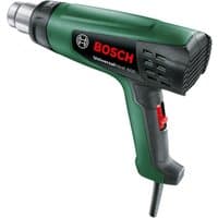 Green Bosch Universal Heat 600 heat gun with black handle, red trigger, and silver nozzle.