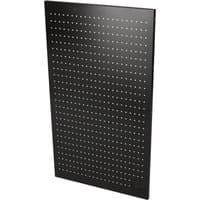 Black BUNKER Modular Back Panel/Pegboard, 602mm, with evenly spaced small holes in a grid pattern.