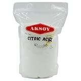 AKSOY citric acid powder in a clear resealable bag with red logo and black text, 1000g size.