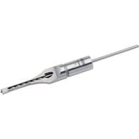 Draper 1/4" mortice chisel with 13/16" bit, silver metal finish, elongated cylindrical shape with sharp cutting edge.