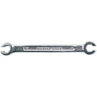 Silver Draper 10 x 11mm flare nut wrench with open ends and engraved branding on the handle.