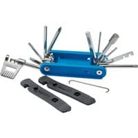 Blue Draper bicycle multi-tool kit with 16 functions, including wrenches, screwdrivers, and tire levers.