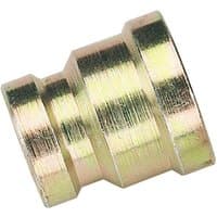 Brass Draper reducing union with 3/8" to 1/4" female BSP parallel connection, cylindrical shape with ridged texture.