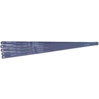 Draper 5-piece set of blue 300mm flexible carbon steel cutting blades with hole for attachment.