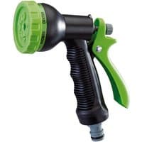 Black and green Draper 7 Pattern Soft Grip Spray Gun with ergonomic handle and adjustable nozzle.