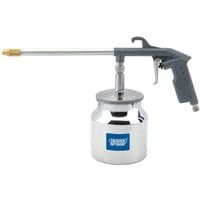 Gray and silver Draper 750Ml air paraffin/washing gun with long nozzle and blue logo on the container.