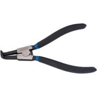 Black-handled Draper 90° External Circlip Pliers, 170mm, with angled jaws and blue accents on the handles.