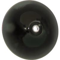 Black Draper air angle sander backing pad, 175mm, with a central hole for attachment.