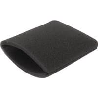 Black rectangular foam filter with rounded edges for Draper WDV15A and WDV20ASS, textured surface.