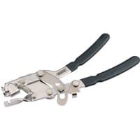 Draper Bicycle Cable Tensioner with silver metal body, black rubber grips, and adjustable tension mechanism.