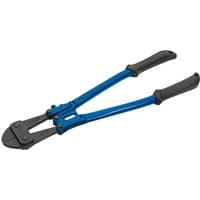 Blue Draper bolt cutter, 450mm, with black rubber grips and sturdy steel jaws.