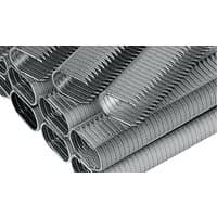 Silver Draper cable wiring staples, 10mm, neatly stacked in rows, pack of 1000.