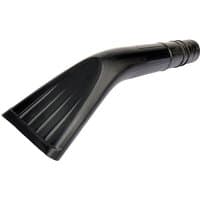 Black Draper car nozzle for WDV18, curved design with ribbed grip and wide flat opening for vacuuming.
