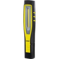 Yellow and black Draper COB/SMD LED rechargeable inspection lamp, 7W, with a slim design and 700 lumens brightness.