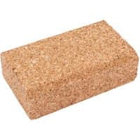 Cork sanding block by Draper, rectangular, light brown, textured surface, 110 x 65 x 30mm.