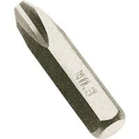 Draper Cross Slot Impact Screwdriver Bit No.3, silver, hexagonal shank, engraved with "No.3" marking.
