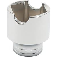 Silver Draper diesel filter socket for Ford 2.0 TDCi, 1/2" square drive, cylindrical shape with notched opening.