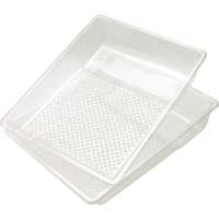 Clear plastic Draper paint tray liners, 230mm, textured surface, stackable, pack of 5.