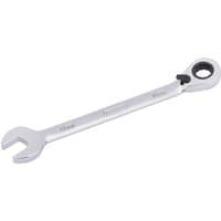 Silver Draper 11mm reversible ratcheting spanner with open-end and ring head, featuring HI-TORQ design.