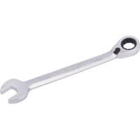 Silver Draper 17mm reversible ratcheting spanner with open-end and ring head, HI-TORQ design for efficient tightening.