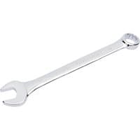 Silver Draper HI-TORQ 19mm short pattern combination spanner with open and ring ends.