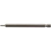 Draper TX-STAR Insert Bit, 1/4" hex, 100mm long, T8 size, silver metal with hexagonal base and star-shaped tip.