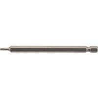 Draper TX-STAR Insert Bit, 1/4" hex, 100mm long, T9, silver metallic finish, slim and elongated design.