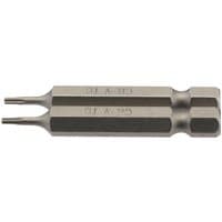 Draper TX-STAR Insert Bit, 1/4" hex, 50mm long, T6, silver metallic finish, pack of 2.