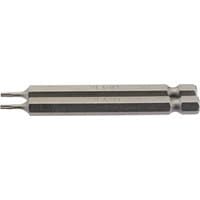 Draper TX-STAR Insert Bit, 1/4" hex, 75mm long, T6, silver steel with dual tips, pack of 2.