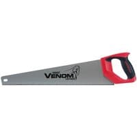 Draper Venom handsaw, 500mm, silver blade, black logo, red and black ergonomic handle, 11tpi/12ppi teeth.