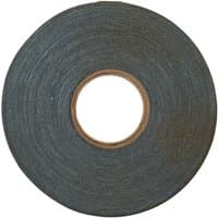 Draper emery cloth roll, 25mm x 50m, 60 grit, dark gray abrasive surface, circular roll with cardboard core.