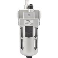 Silver Draper Expert 1/2" BSP lubricator unit with transparent top, black adjustment knob, and side vents.