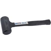 Black Draper Expert 1Kg dead blow hammer with a solid rubber head and textured handle.