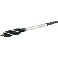 Draper Expert 4 fluted auger bit, 16 x 165mm, with black spiral flutes and silver shank.