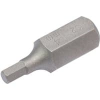 Hexagonal silver Draper Expert 4mm x 30mm insert bit with 10mm fitting, designed for mechanic's bit sets.