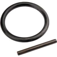 Black Draper Expert ring and pin kit for 3/4" square drive impact sockets, includes circular ring and straight pin.