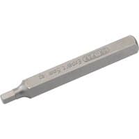 Hexagonal silver Draper Expert 5mm x 75mm insert bit with engraved branding, designed for mechanic's bit sets.