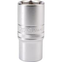 Silver Draper Expert deep socket, 6 point, 1/2" square drive, 26mm, with knurled grip and engraved branding.